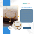 thumbnail image 4 of Besheek Goldtone Amber Crystal and Charm Beaded Bracelet, 4 of 7