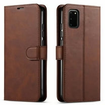 Samsung Galaxy A02S Case, Starshop Premium Leather Wallet Pocket Credit Card Slots-Brown