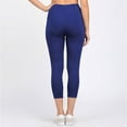 thumbnail image 4 of Hitime Capri Workout Leggings for Women Super Soft Stretchy High Waisted Capri Length Royal Blue Sizes L-XL Yoga Workout Running, 4 of 8