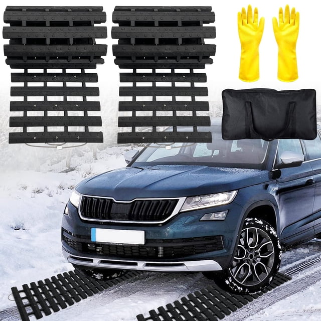 Tapetes de tracción para neumáticos EVTIME para cadenas de nieve 2 piezas de 70 cm