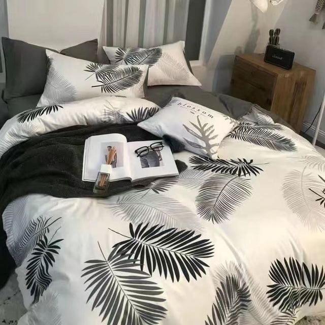 Korean Style Bedding Set Twin Full Queen Size Bed Linen Girls Floral Bed Flat Sheet Pillowcase 180x220 Solid Color Home Textile