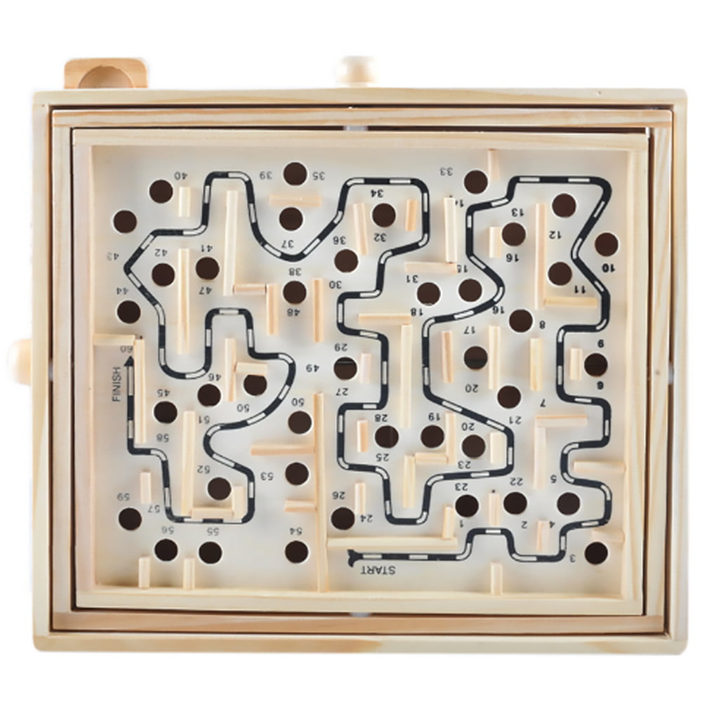 Labyrinth Game Wooden Maze Puzzle Educational Toy Board Ball Race Kid Child Gift 