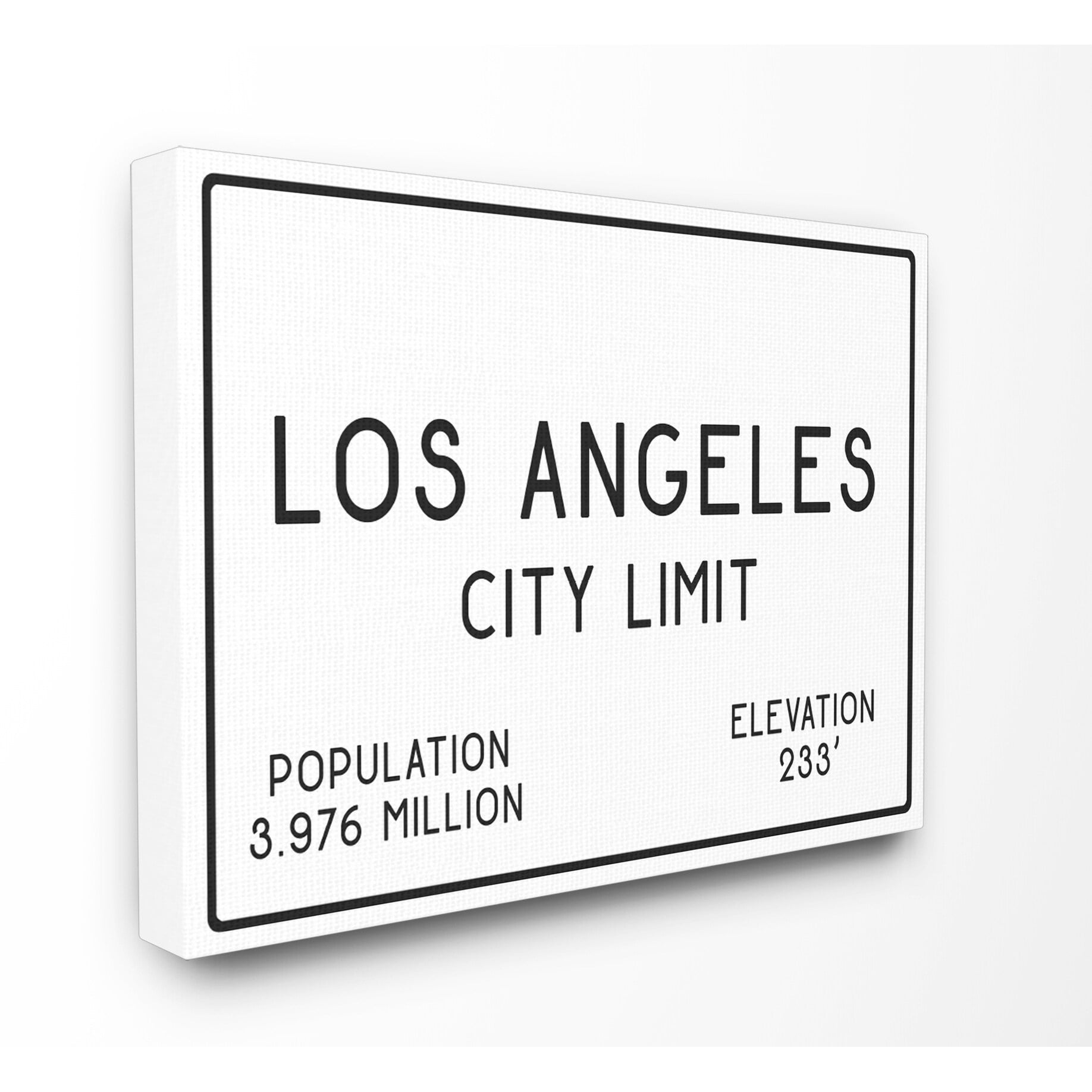 The Stupell Home Decor Collection LA City Limit Canvas Wall Art