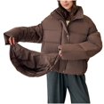 thumbnail image 6 of Uaswgudfs ​Women's Hooded Quilted Puffer Coat - Insulated Full Sleeve Zipper Snap Closure for Cold Weather​, 6 of 9
