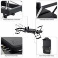 Foldable Pilates Reformer Machine, metal frame, 660 lbs support, black ...