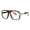 Tortoise, variant on Oversized Square Clear Lens Glasses Fashion Eyeglasses UV400 Unisex Tortoise