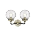 thumbnail image 2 of 284-2W-BAB-G204-6 Innovations Lighting Beacon - 2 Light Bath Vanity-11 Inches Tall and 14 Inches Wide-Black Antique Brass Finish-Seedy Glass Color, 2 of 2