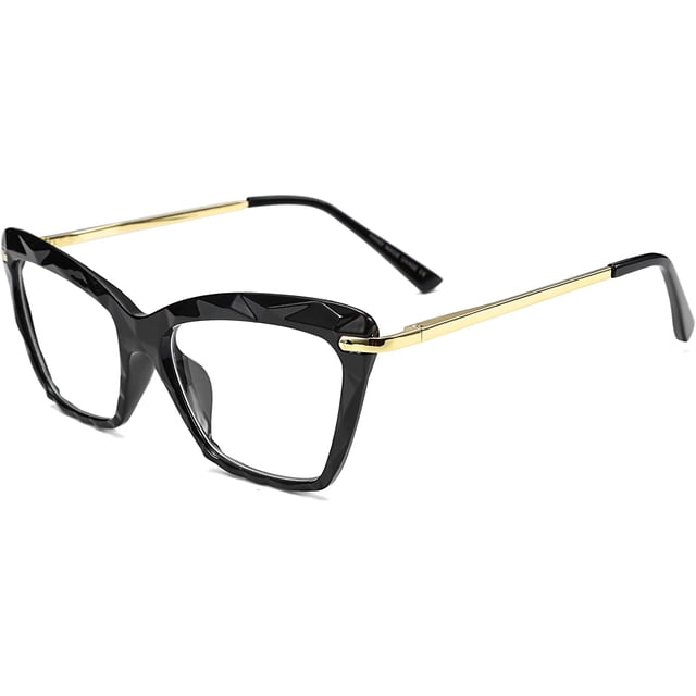 Gafas de sol con montura de ojo de gato y lentes transparentes para mujer B2440