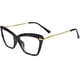 thumbnail image 1 of Gafas de sol con montura de ojo de gato y lentes transparentes para mujer B2440, 1 of 5