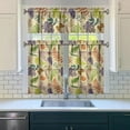 thumbnail image 3 of Kitchen Curtains 36 Inch Short - 3 Panel Set, Vintage Floral Butterfly Bee Botanical Print, Rod Pocket Window Curtain for Farmhouse, Modern Rustic, Spring Summer Decor, Easy Wash, 3 of 6