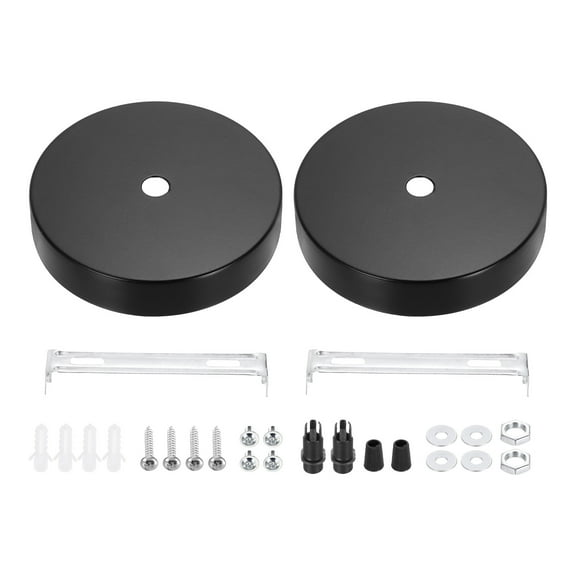 Uxcell Ceiling Light Canopy Kit, Pendant Light Fixture Mounting Bracket for Chandelier, Black