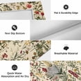 thumbnail image 6 of Vintage Plant Outdoor Rug for Patio/Deck/Porch, Non-Slip Large Area Rug 4 x 6 Ft, Boho Botanical Flowers Green Leaf Ferns Indoor Outdoor Rugs Washable Area Rugs, Reversible Camping Rug Carpet Runner, 6 of 8