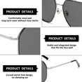 thumbnail image 3 of Outdoor fashion HD sunglasses with UV protection, TAC and metal, Silver, 3 of 5