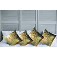thumbnail image 2 of Ambesonne Fall Throw Pillow Cover 4 Pack, Autumn Forest Peace View, 16", Orange Green, 2 of 5