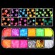 thumbnail image 3 of Lentejuelas holográficas de estilo mixto, 12 cuadrículas, estrella de lujo, mariposa, amor, neón, purpurina, rebanada, Accesorios para uñas, suministros de verano, 3 of 4