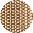 thumbnail image 1 of Ahgly Company Machine Washable Indoor Round Transitional Mahogany Brown Area Rugs, 4' Round, 1 of 7