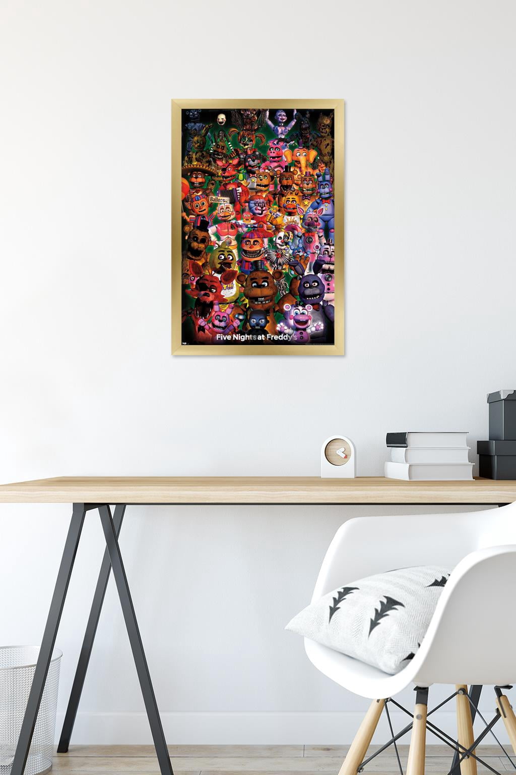 Five Nights at Freddy's - Ultimate Group Wall Poster, 14.725" x 22.375", Framed