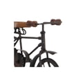 thumbnail image 5 of 11"W, 7"H Black Metal Bike Sculpture with Wood Accents, by DecMode (2 Count), 5 of 10