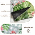 thumbnail image 6 of Summer Flamingos Round Area Rug 3.3Ft Washable Circle Rugs for Dining Room Table, Tropical Flowers Leaves Cactus Plaid Non-Slip Carpet Floor Mats Indoor Outdoor Carpet Runner Aesthetic Home Decor, 6 of 8