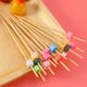 thumbnail image 2 of FELTECHELECTR 100 palillos desechables hechos a mano para cócteles, palillos creativos de bambú para aperitivos, palillos de madera para frutas, decoración de cuentas, suministros para fiestas., 2 of 6