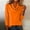 c01Orange, variant on Women's Fashion Cowl Neck Sweater Lightweight Casual Solid Color Long Sleeve Knit Pullover Jumper Tops Pink S