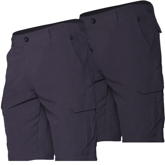 Visive Men's Hybrid Cargo Shorts - 2-Pack - Quick Dry, 4-Way Stretch, Versatile for Land & Sea - Sizes 30-50 - Ideal for Outdoor Activities: Golf, Hike, Bike, Swim, & Hunt