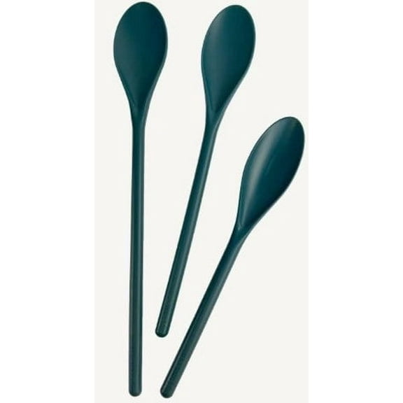 Crisp 3 Piece Blue Poly Mixing Spoon Set