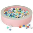 thumbnail image 1 of Costway 44.5" x 10" Baby Ball Pit Detachable Foam Ball Pit with 50 Colorful Ocean Balls Pink, 1 of 10