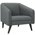 thumbnail image 2 of Modway Slide Polyester Upholstered Armchair in Gray/Dark Walnut (Set of 2), 2 of 3