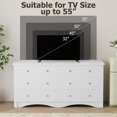 thumbnail image 4 of YESHOMY Dresser for Bedroom with Power Outlet,6 Drawers Dresser, Modern Chest of Drawers, Wooden Dressers, TV Stand for Living Room,Closet, Hallway (White), 4 of 8