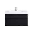 thumbnail image 4 of Modern Bathroom Vanity VELA 36 Inch Black Wall Mounted Bathroom Vanity with Integrated Acrylic Sink, 2 Soft-Close Drawers, Pre-Assembled,Modern Floating Cabinet,Wooden Bathroom Vanity, 4 of 9