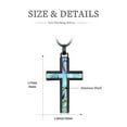thumbnail image 7 of Coachuhhar Cross Necklace 925 Sterling Silver Black Cross with Abalone Shell Pendant Necklace Cross Jewelry Religious Gifts for Women men, 7 of 7