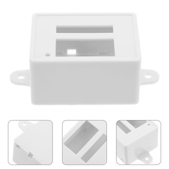 WHAMVOX 3pcs Small Plastic Junction Box With Lid For Electrical Projects Outdoor Extension Cord Cover Weatherproof Electrical Boxes