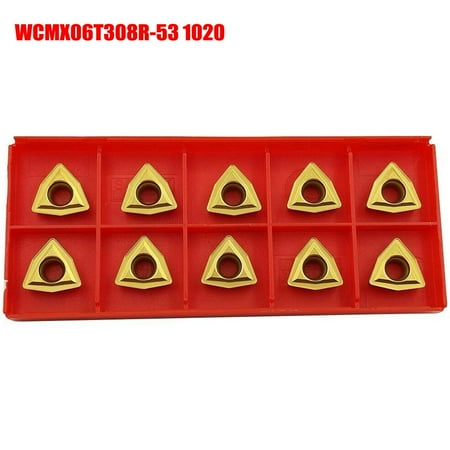 

10Pcs Wcmx06T308R-53 1020 Cnc Lathe Insert Cutting Tool Carbide Turning Blade