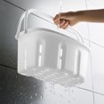thumbnail image 4 of PPgejGEK Plastic Shower Basket with Hooks 12x9.64x7.16 Inch Multipurpose Bathroom Kitchen Storage Organizer for Cosmetics Vegetables Cleaning Supplies Hanging Handle Durable White Gray, 4 of 7