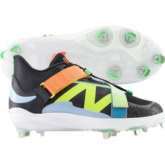New Balance Men's FuelCell Lindor 2 Metal Baseball Cleat Black/Multi 9.5