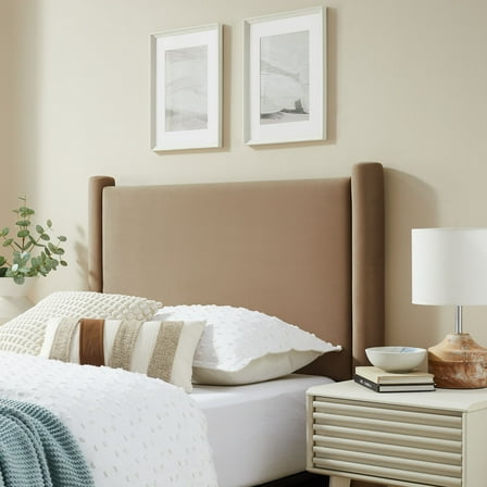Modway Rael Performance Velvet Twin Headboard in Taupe