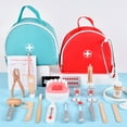 thumbnail image 2 of Juego de simulación de madera para médicos, juguetes educativos para niños, simulación de dentista, revisión, cepillado de dientes, juego de medicamentos, juegos de rol, 2 of 6