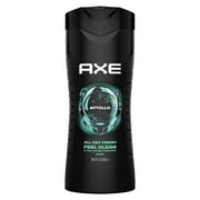 (2 pack) Axe Apollo Refreshing Long Lasting Mens Body Wash, Sage and Cedarwood, 16 fl oz