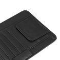 thumbnail image 5 of Unique Bargains PU Leather Car Sun Visor Organizer Glasses Holder and Card Holder Black, 5 of 7