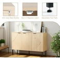thumbnail image 3 of ANHDAH Buffet Cabinet with 3 Doors, TV Stand & Coffee Bar Storage ,Credenza Sideboard for Kitchen, Living Room, Entryway ,White Oak, 3 of 7