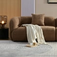 thumbnail image 5 of Camel Sectional Sofa - Durable Fabric & Solid Wood Frame - High Density Sponge Filler, 5 of 18