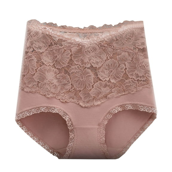 Fewfanhot Breathable Lace Hip-Lift Panties - Women's Mid-Rise Comfort Solid Color Underwear for Daily Wear