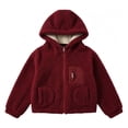 thumbnail image 7 of LUGOGNE Girls Sherpa Fleece Jacket Hooded Long Sleeve Full Zip Warm Teddy Coat Casual Loose Fit Outerwear with Multiple Pockets Kids Fall Winter Clothing, 7 of 7