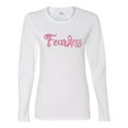 thumbnail image 2 of Wild Bobby, Fearless Pink Ribbon Support Warrior Women, Breast Cancer Awareness, Women Graphic Long Sleeve Tee, White, Small, 2 of 5