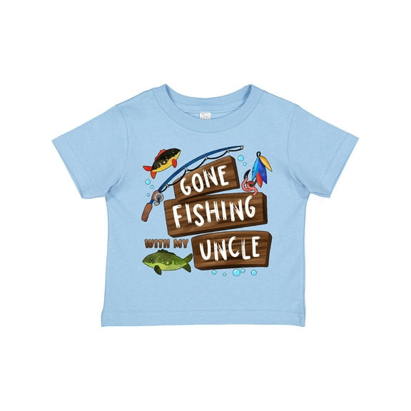 Inktastic Gone Fishing with My Uncle Boys or Girls Toddler T-Shirt