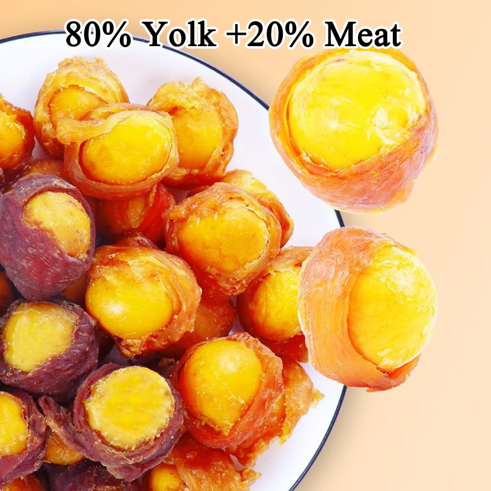 Duck Wrapped Egg Yolk Dog Treats for Small, Medium, & Large Dog - Made with Fresh Duck and Egg Yolk, Lecithin Rich Make the Perfect Positive-Reward Training Treats for Dogs,1.32lbs