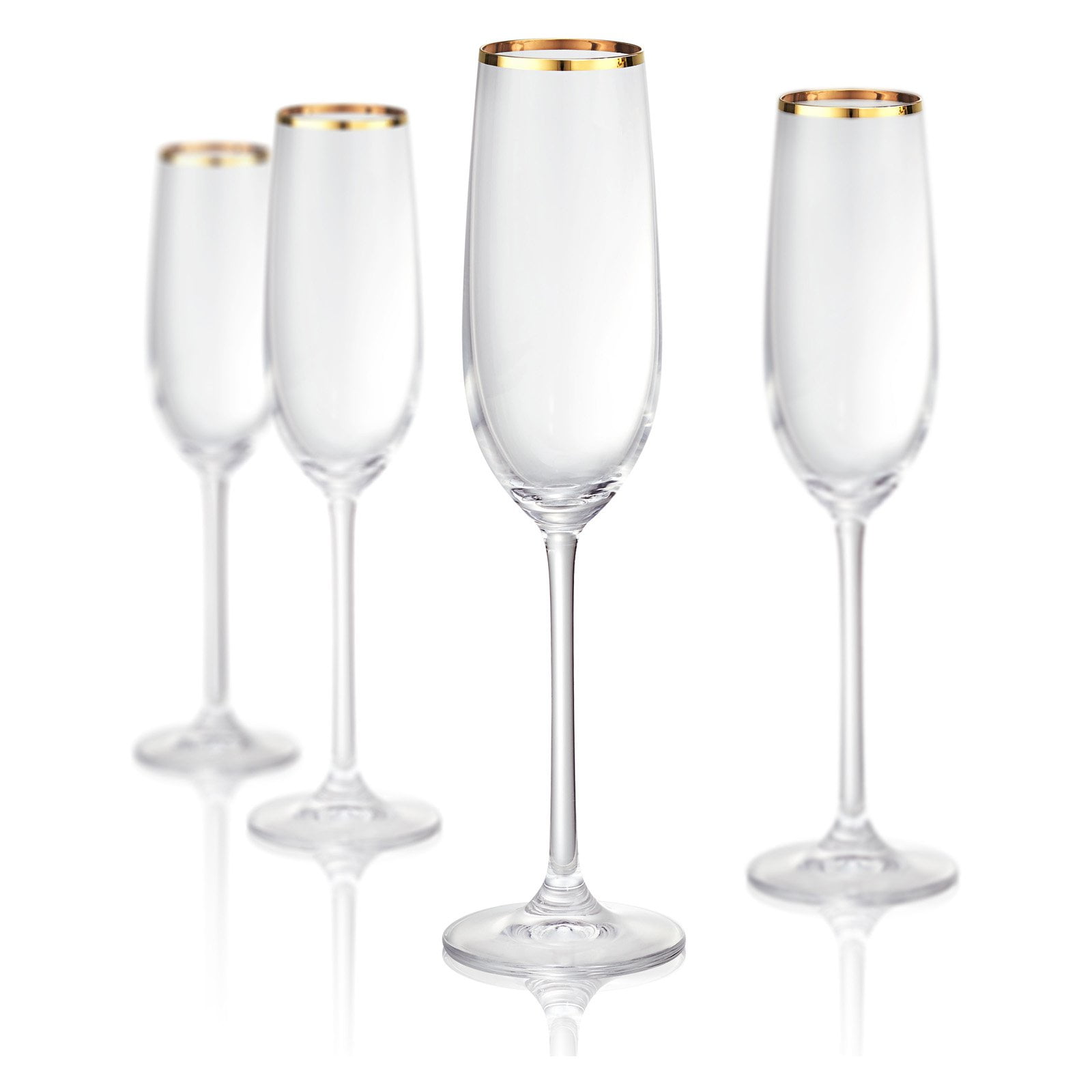 Artland Gold Band Flute Glasses Set of 4
