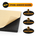thumbnail image 6 of MODIGT 20mm 12" x 12" Black Self-Adhesive Foam Pads, Neoprene Self-Adhesive Non-Slip and Shockproof Closed-Cell Foam Pads(4 Pcs), 6 of 6