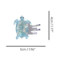 thumbnail image 2 of Pinza para el pelo de acetato forma tortuga marina paquete de 2 cian XINYU, 2 of 6